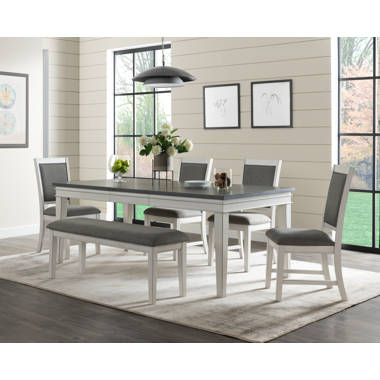 Laurel foundry modern farmhouse ivan 6 piece solid wood dining set new arrivals